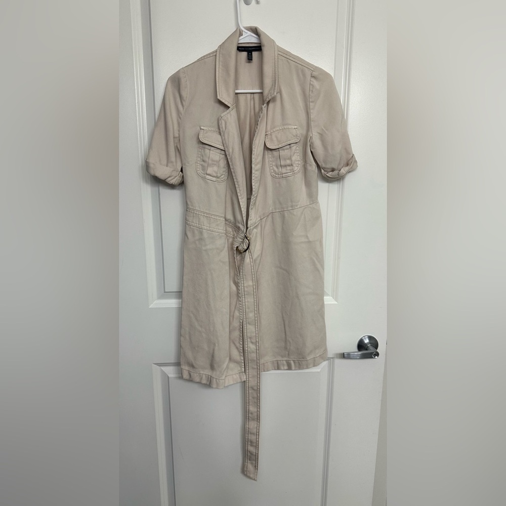 White House Black Market Belted Utility Shirt Dress Women’s 0P